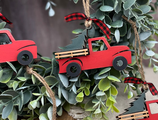 Red truck ornament