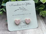 Heart stud earrings