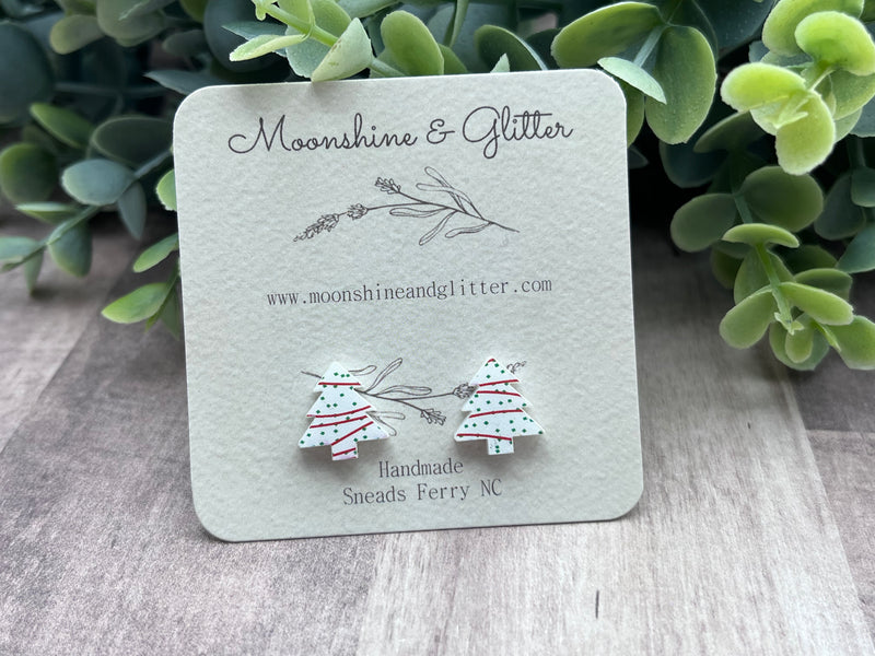 Snow Leopard Christmas tree stud