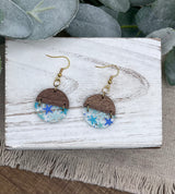 Starfish beach round dangle earring