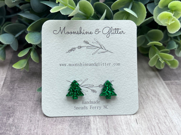 Christmas tree stuff earrings