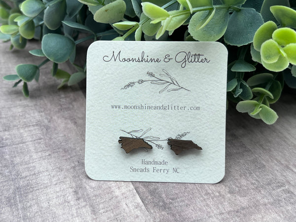 North Carolina Walnut stud earrings