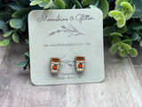 Pumpkin Coffee stud earrings