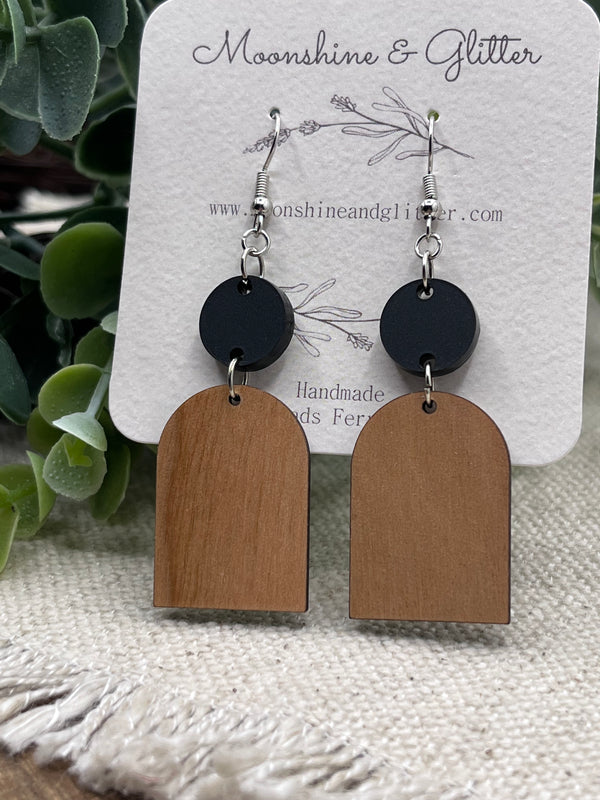 Cherry arch earrings