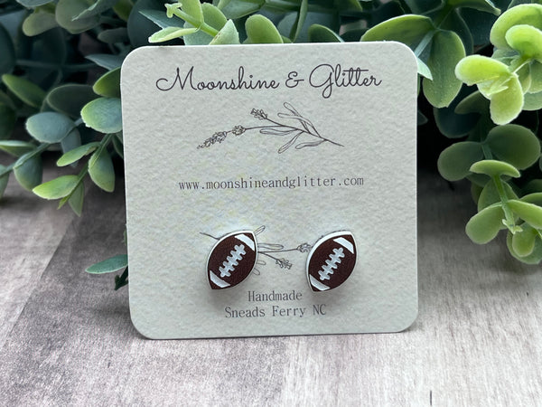 Football  stud earrings