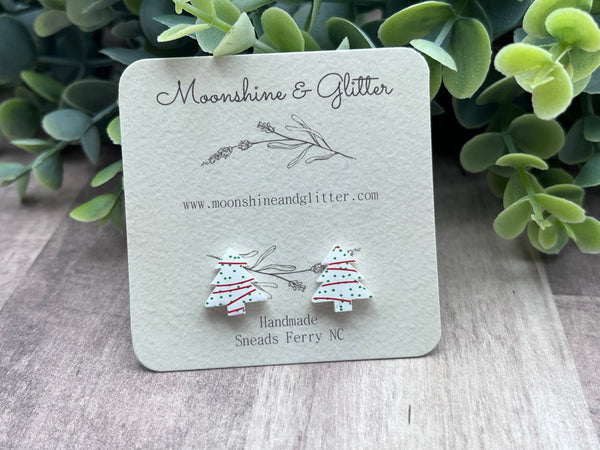 Christmas tree stuff earrings
