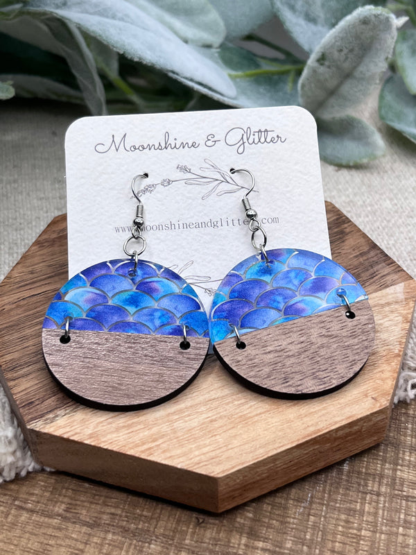 Mermaid Round dangle earring