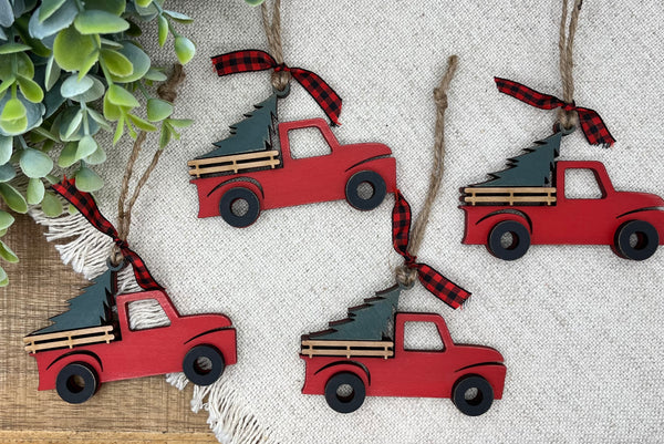 Red truck ornament