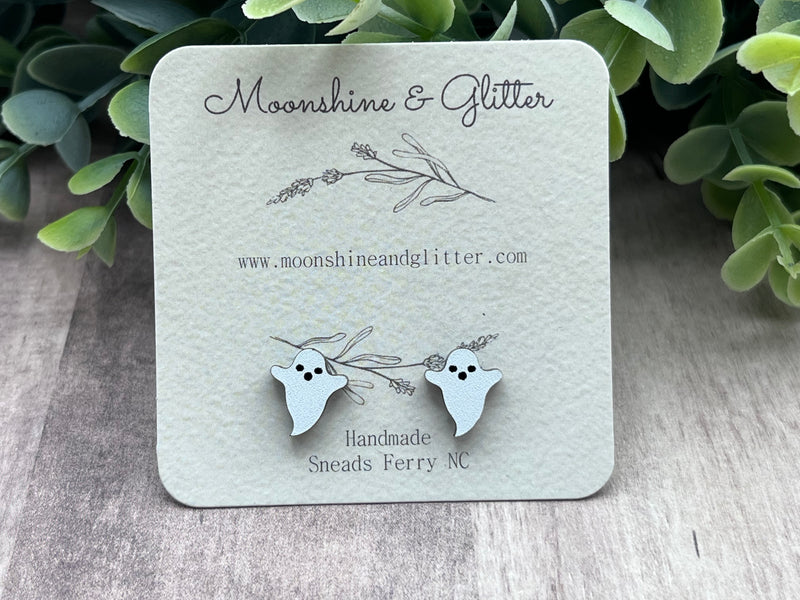 Acrylic Mini Ghost stud earrings
