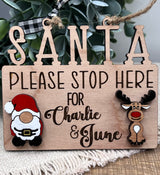 Santa stop here personalized ornament