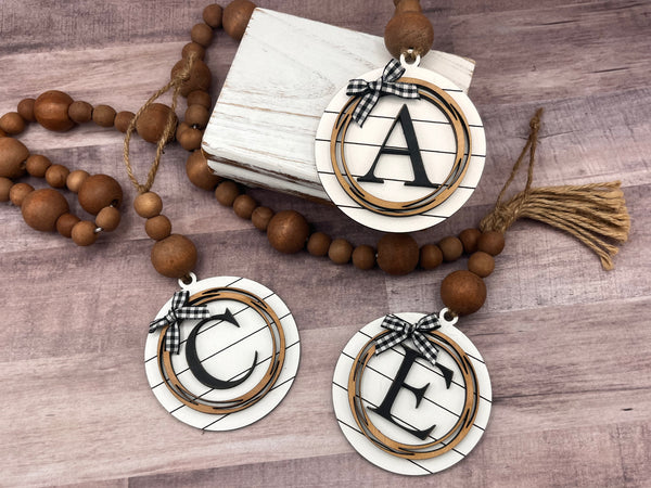 Farmhouse initial  ornament