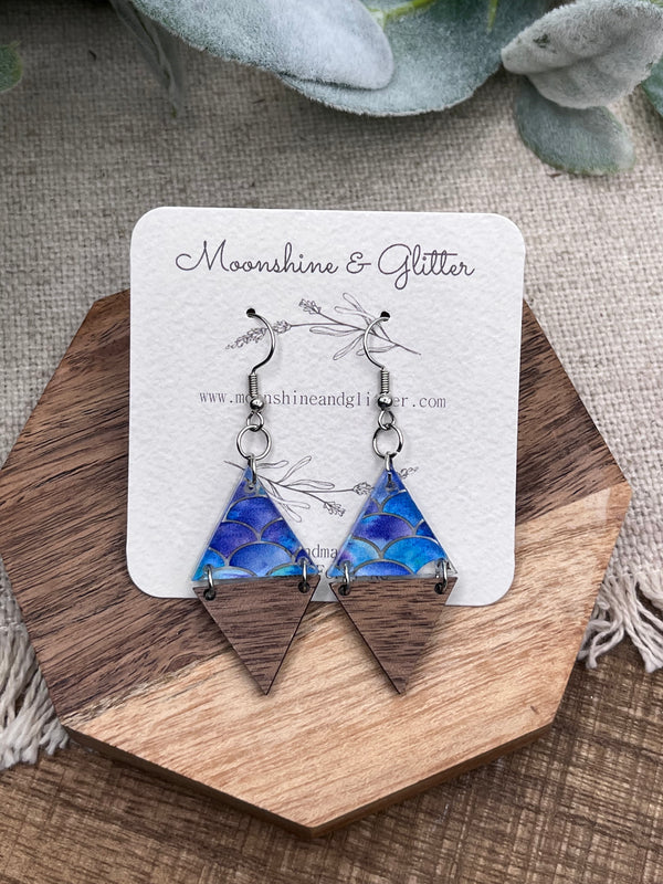 Mermaid Diamond dangle earring