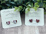 Heart stud earrings