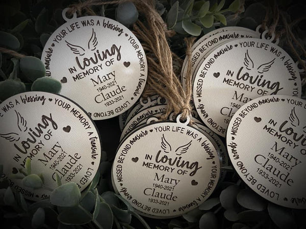 In loving memory customized  ornament