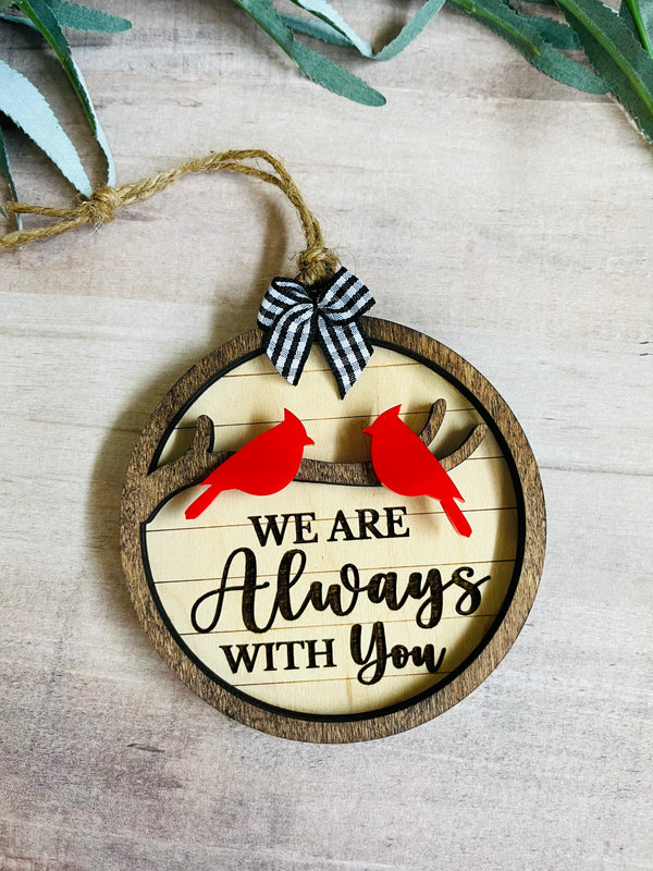 Cardinal I am always with you ornament
