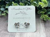Heart stud earrings