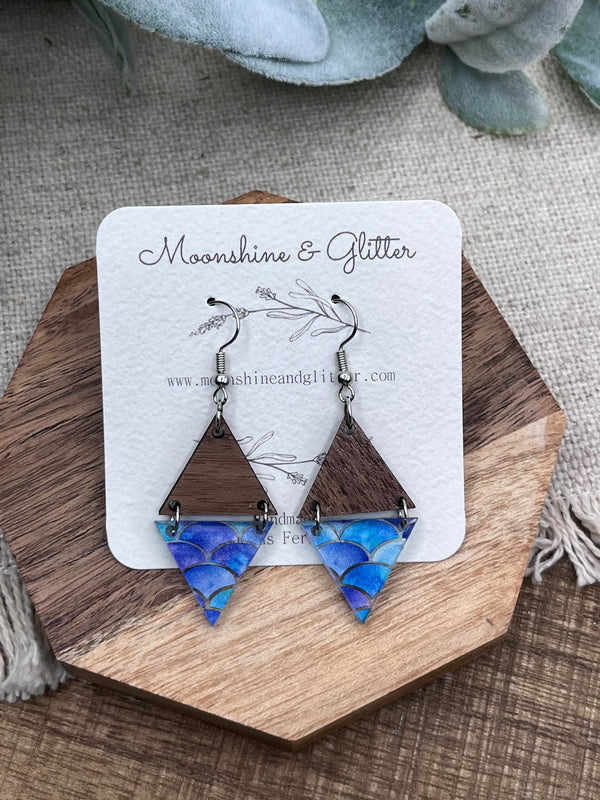 Mermaid Diamond dangle earring
