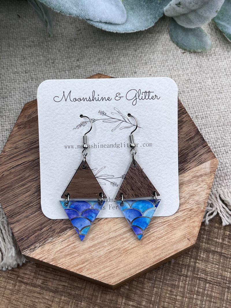 Mermaid Diamond dangle earring