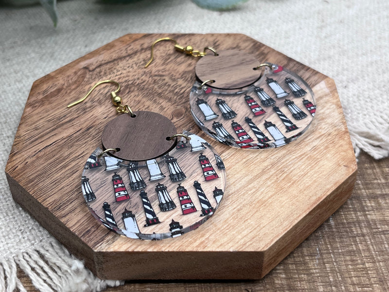 Lighthouse dangle earring