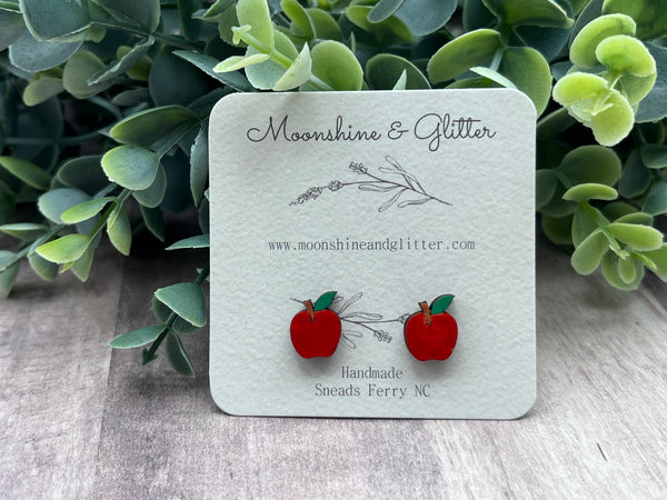 Apple stud earrings